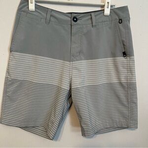 Quiksilver Men's Union Amphibian 20" Hybrid Shorts - Size 30 - Gray Striped